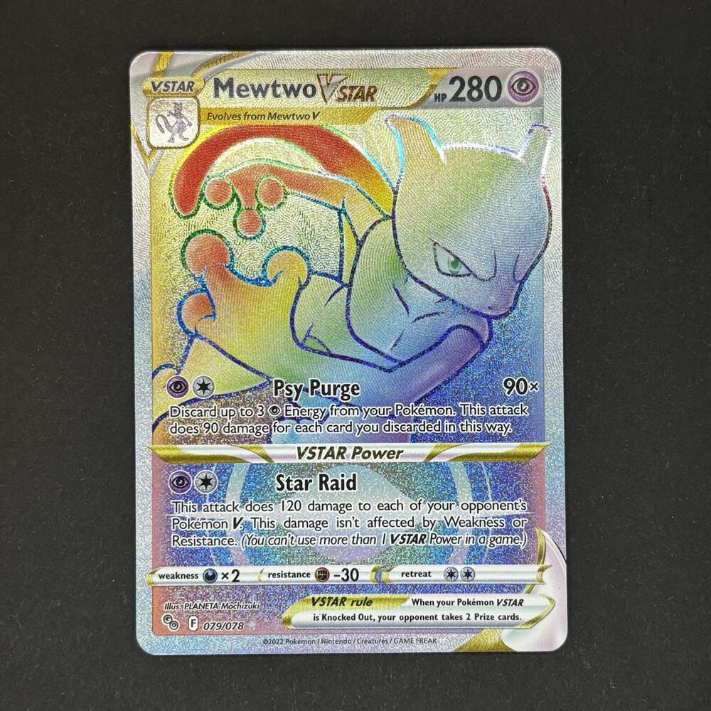 Pokémon TCG Mewtwo VSTAR 079/078 Pokémon GO Secret Rare Holo 280 HP